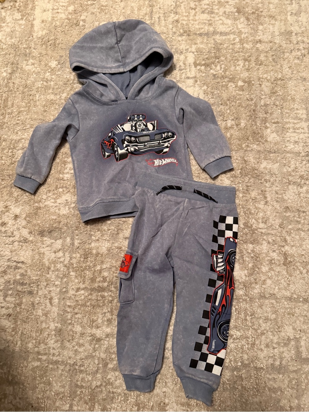 Hot Wheels Toddler Matching Set in Light Blue - 12M